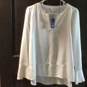 New white Tencel blouse